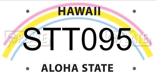 STT095 Hawaii License Plate