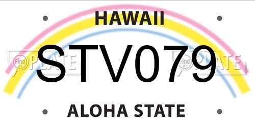 STV079 Hawaii License Plate