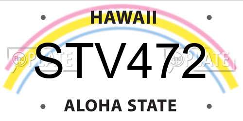 STV472 Hawaii License Plate