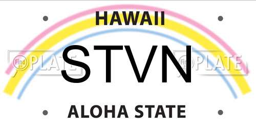 STVN Hawaii License Plate