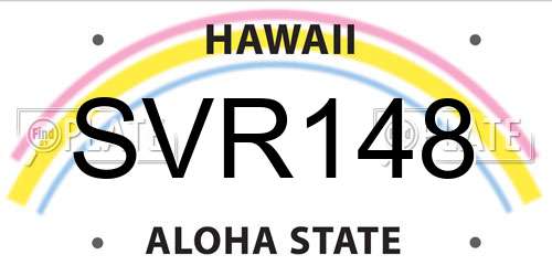 SVR148 Hawaii License Plate