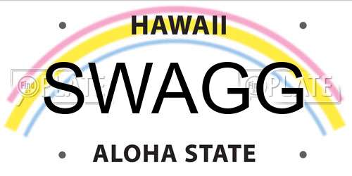 SWAGG Hawaii License Plate