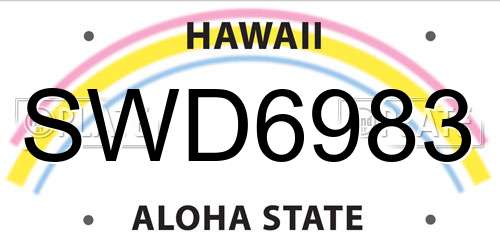 SWD6983 Hawaii License Plate