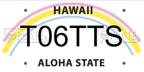 T06TTS Hawaii License Plate