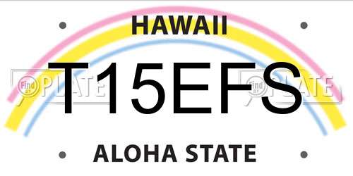 T15EFS Hawaii License Plate