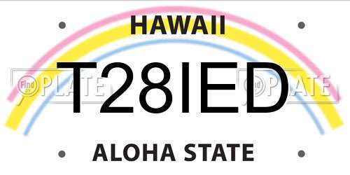 T28IED Hawaii License Plate