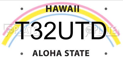 T32UTD Hawaii License Plate