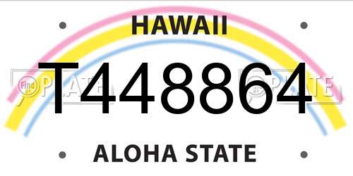 T448864 Hawaii License Plate