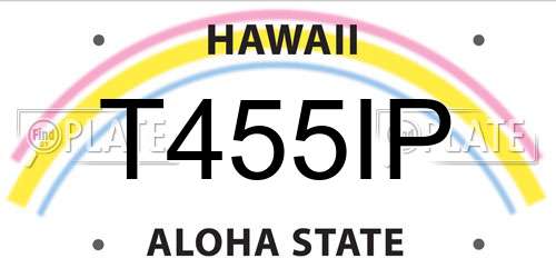 T455IP Hawaii License Plate