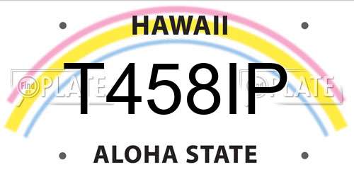 T458IP Hawaii License Plate