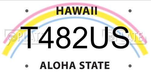 T482US Hawaii License Plate