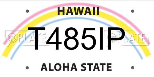 T485IP Hawaii License Plate