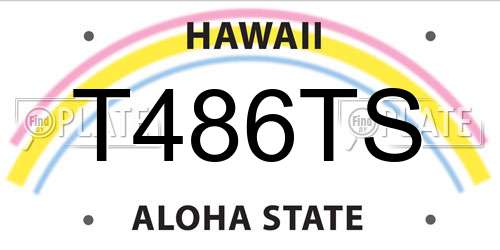 T486TS Hawaii License Plate