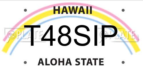 T48SIP Hawaii License Plate