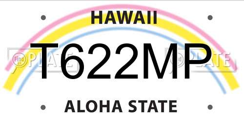 T622MP Hawaii License Plate