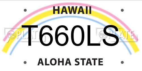 T660LS Hawaii License Plate