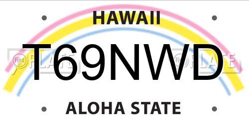 T69NWD Hawaii License Plate
