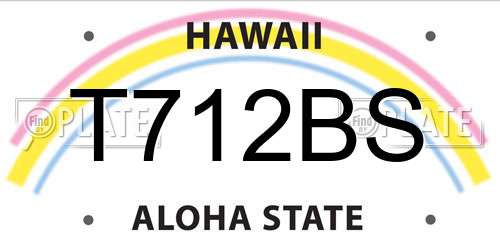 T712BS Hawaii License Plate