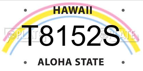 T8152S Hawaii License Plate