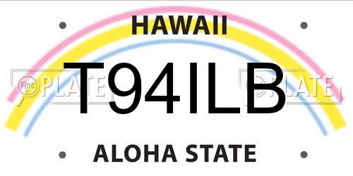 T94ILB Hawaii License Plate