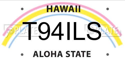 T94ILS Hawaii License Plate