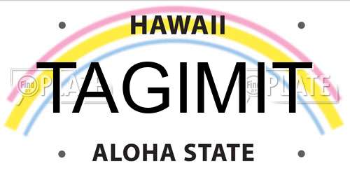 TAGIMIT Hawaii License Plate