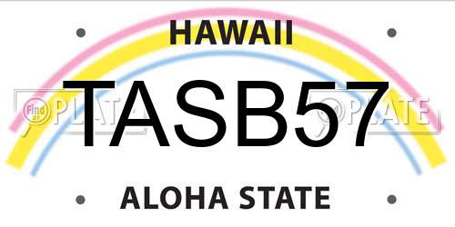 TASB57 Hawaii License Plate