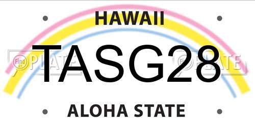 TASG28 Hawaii License Plate