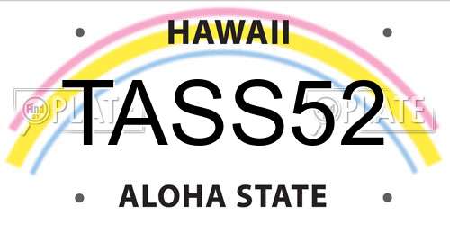 TASS52 Hawaii License Plate
