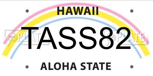 TASS82 Hawaii License Plate