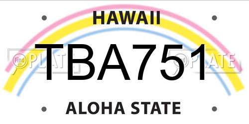 TBA751 Hawaii License Plate