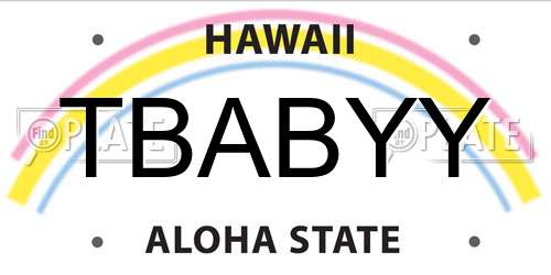 TBABYY Hawaii License Plate