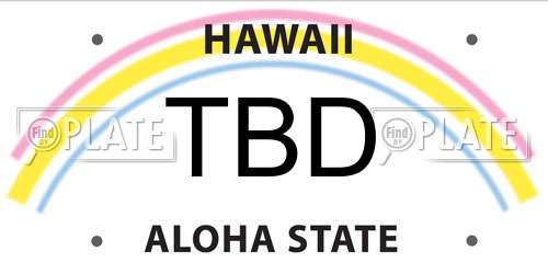 TBD Hawaii License Plate