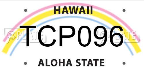 TCP096 Hawaii License Plate