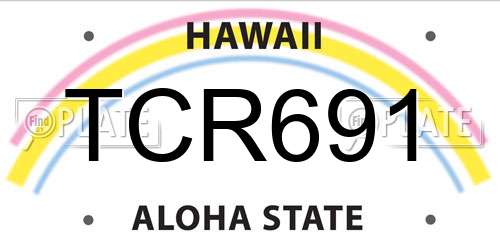 TCR691 Hawaii License Plate