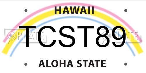 TCST89 Hawaii License Plate