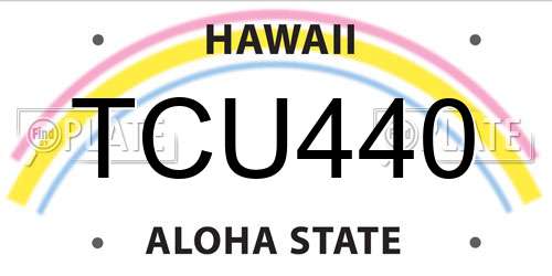 TCU440 Hawaii License Plate