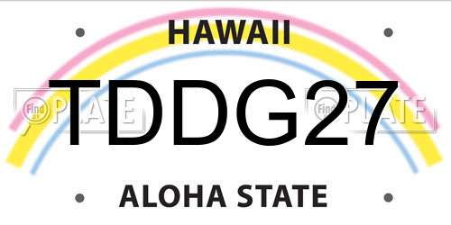 TDDG27 Hawaii License Plate