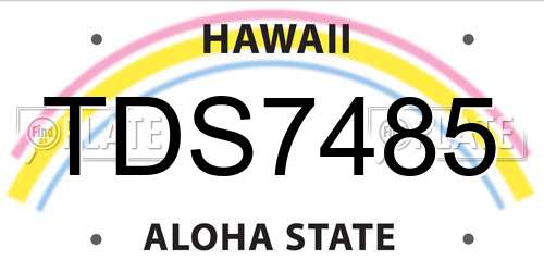 TDS7485 Hawaii License Plate
