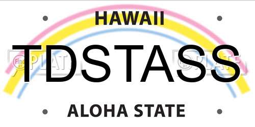 TDSTASS Hawaii License Plate