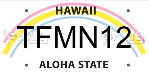 TFMN12 Hawaii License Plate