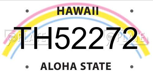 TH52272 Hawaii License Plate