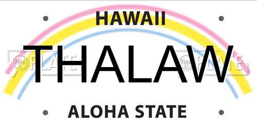 THALAW Hawaii License Plate