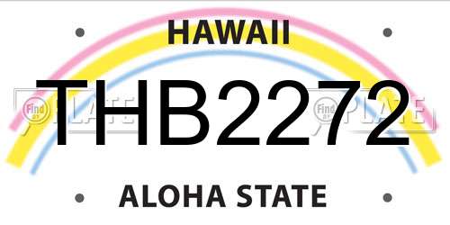 THB2272 Hawaii License Plate
