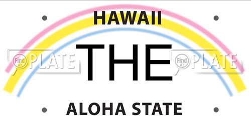 THE Hawaii License Plate