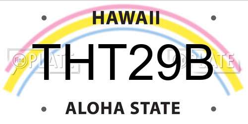 THT29B Hawaii License Plate