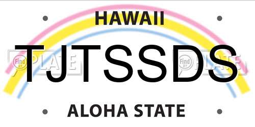 TJTSSDS Hawaii License Plate
