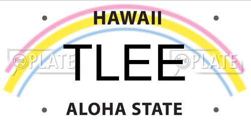 TLEE Hawaii License Plate