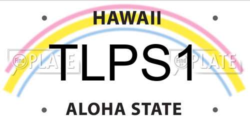 TLPS1 Hawaii License Plate