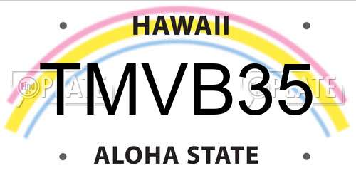 TMVB35 Hawaii License Plate